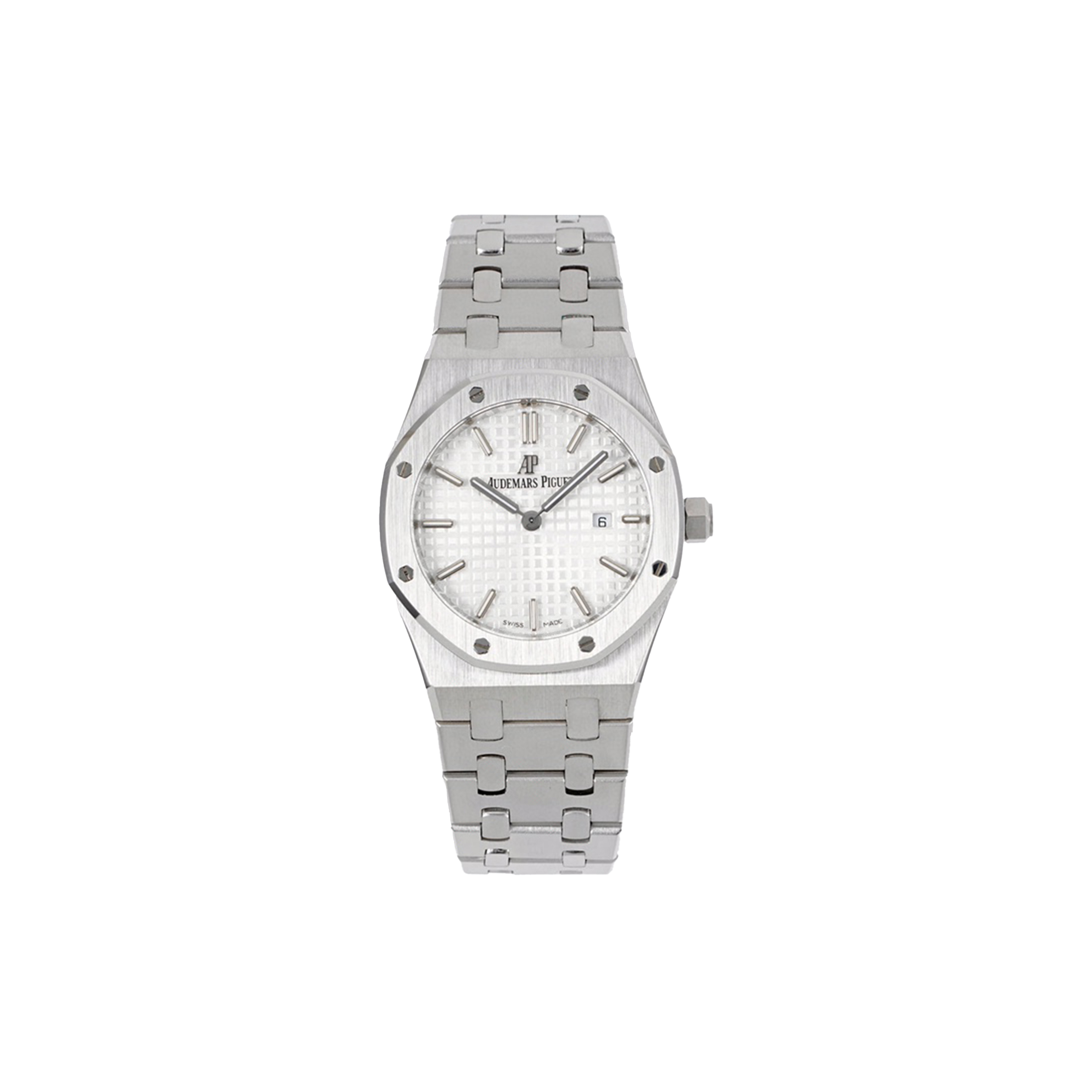 AUDEMARS PIGUET ROYAL OAK QUARTZ STEEL WHITE DIAL WATCH 67650ST